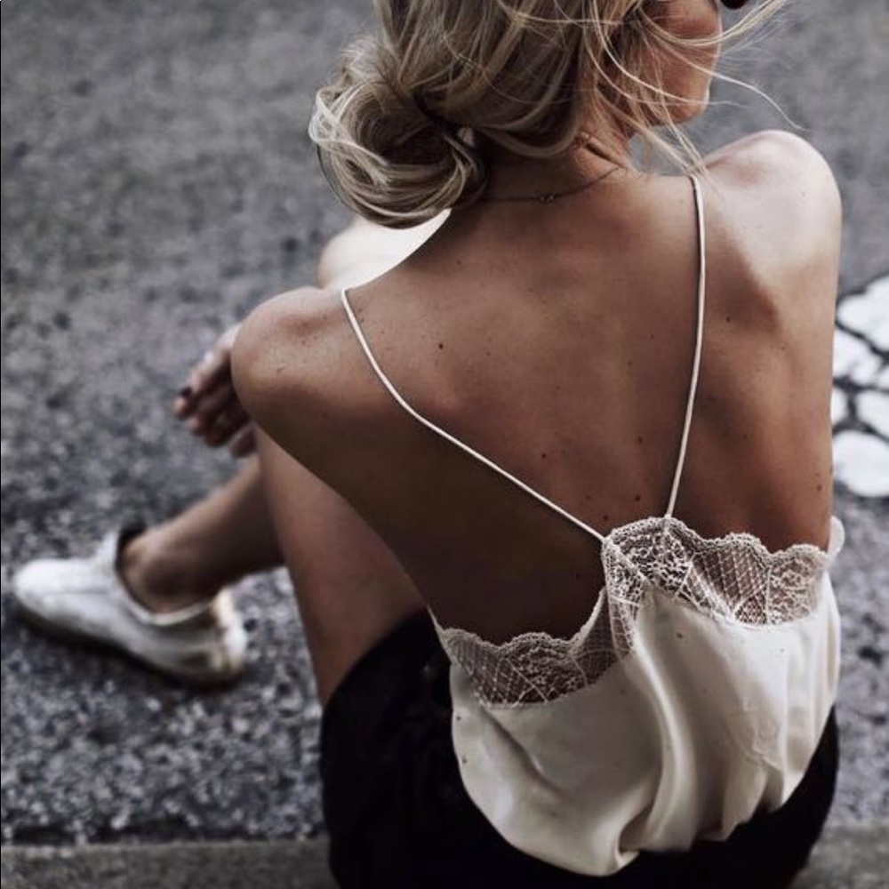 Lace Insert Cami - Picture 2 of 7